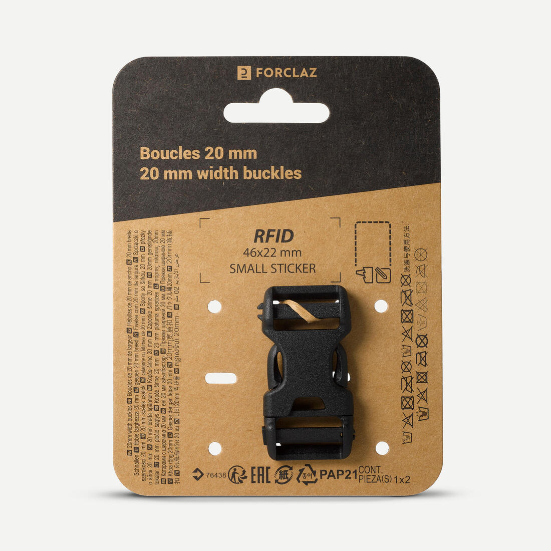 Hebilla de repuesto de mochila de trekking de 20 mm con doble pasador pin lock