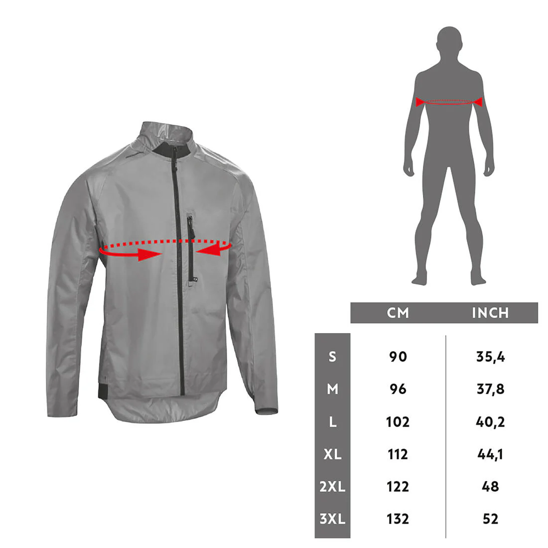 Impermeable Bici MTB Expl 500 Rojo - Image 7
