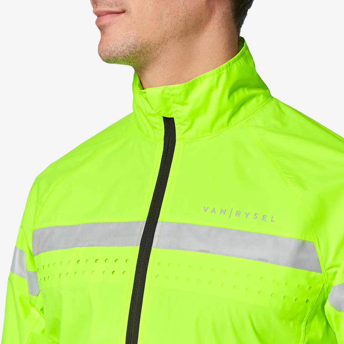 Impermeable Ciclismo Carretera Manga Larga Hombre RC120 Visible EN11353 - Image 5