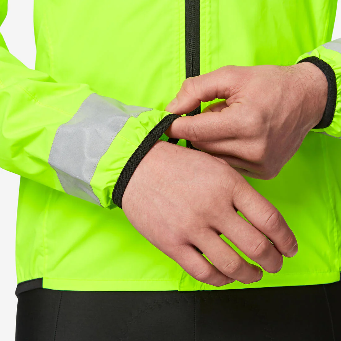 Impermeable Ciclismo Carretera Manga Larga Hombre RC120 Visible EN11353 - Image 6