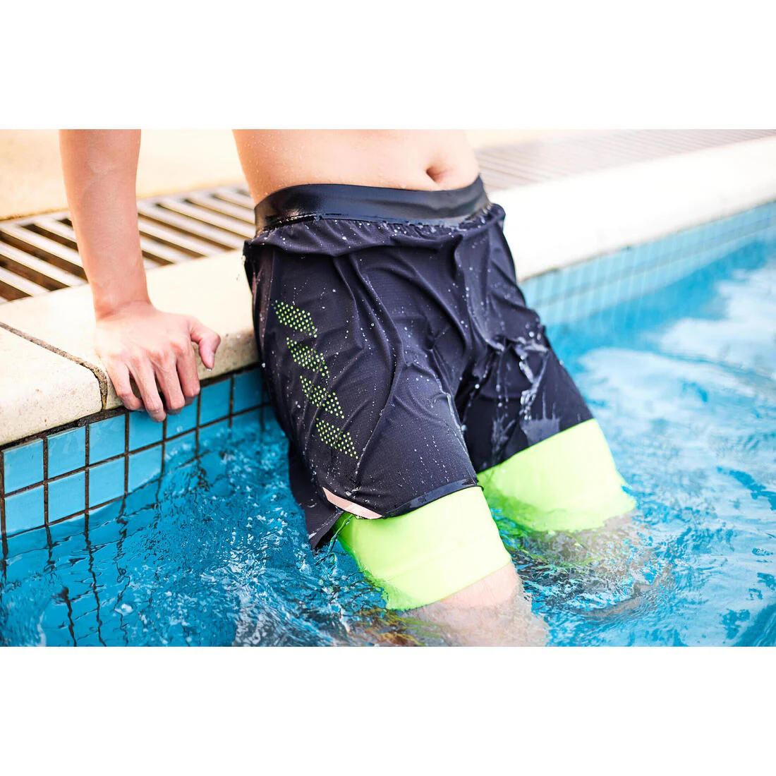 Jammer-Bermudas Natación 500 Fiti Hombre Negro-Amarillo - Image 21