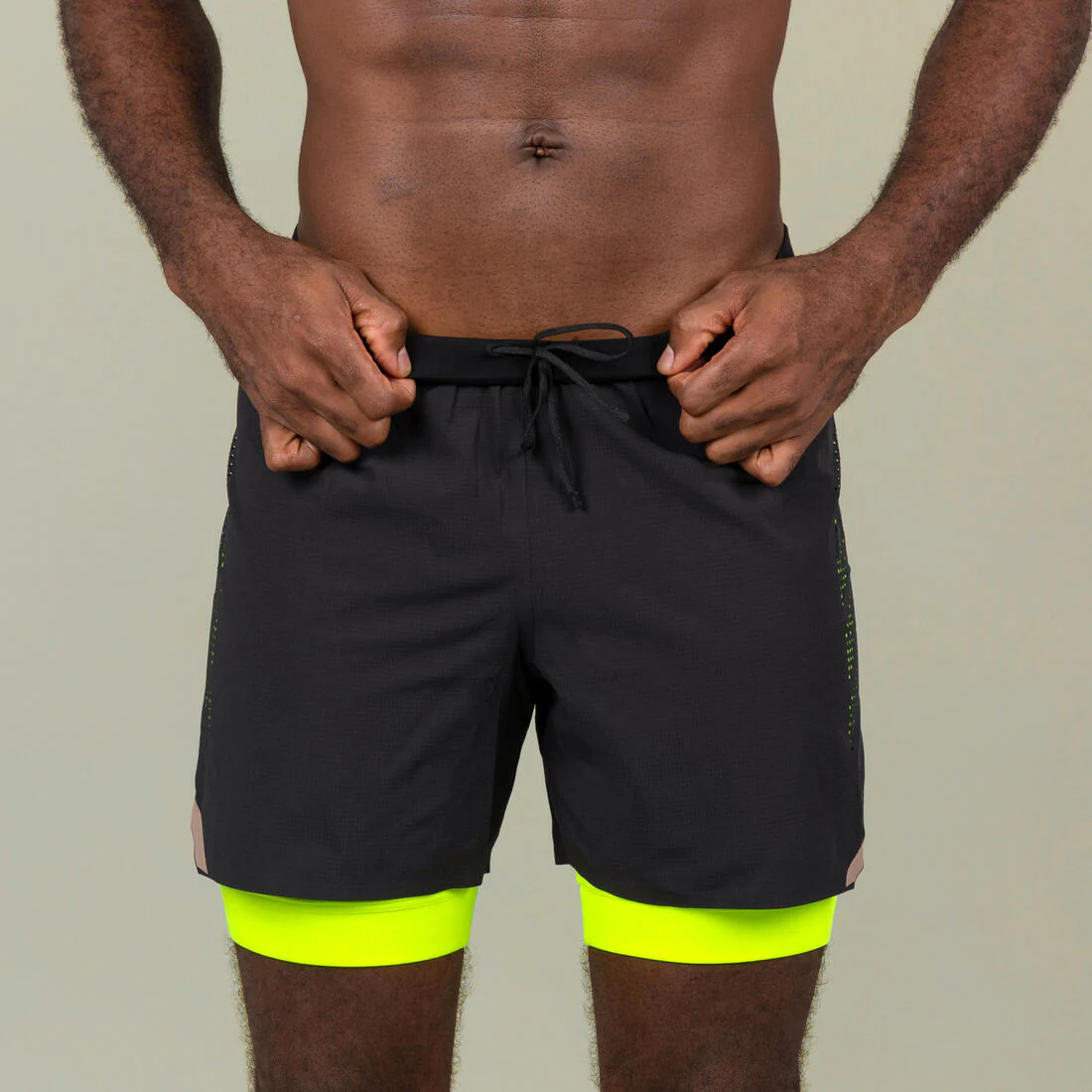 Jammer-Bermudas Natación 500 Fiti Hombre Negro-Amarillo - Image 5