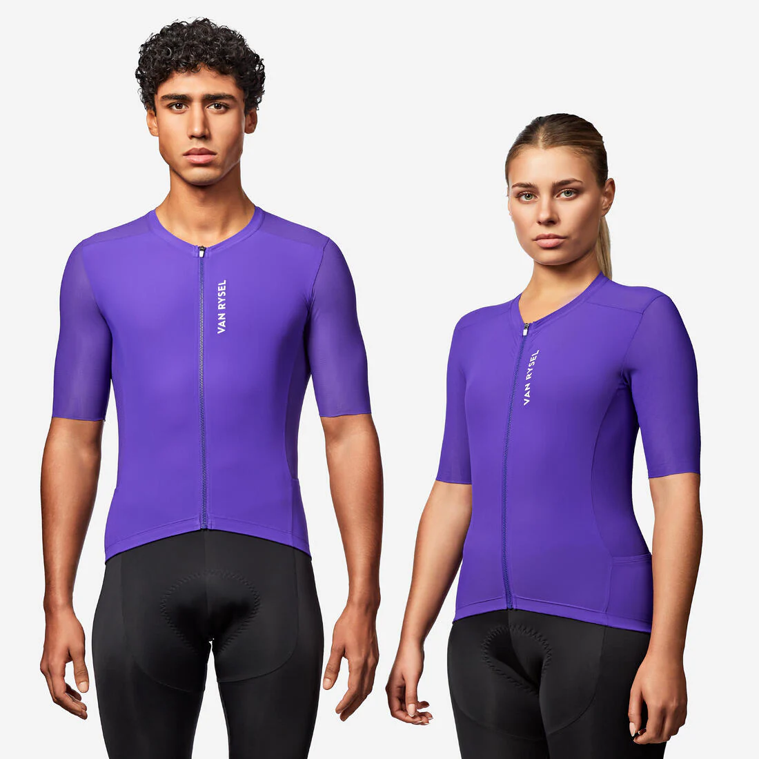 Jersey Ciclismo Carretera Racer 2 Unisex Lila Manga Corta Verano - Image 2
