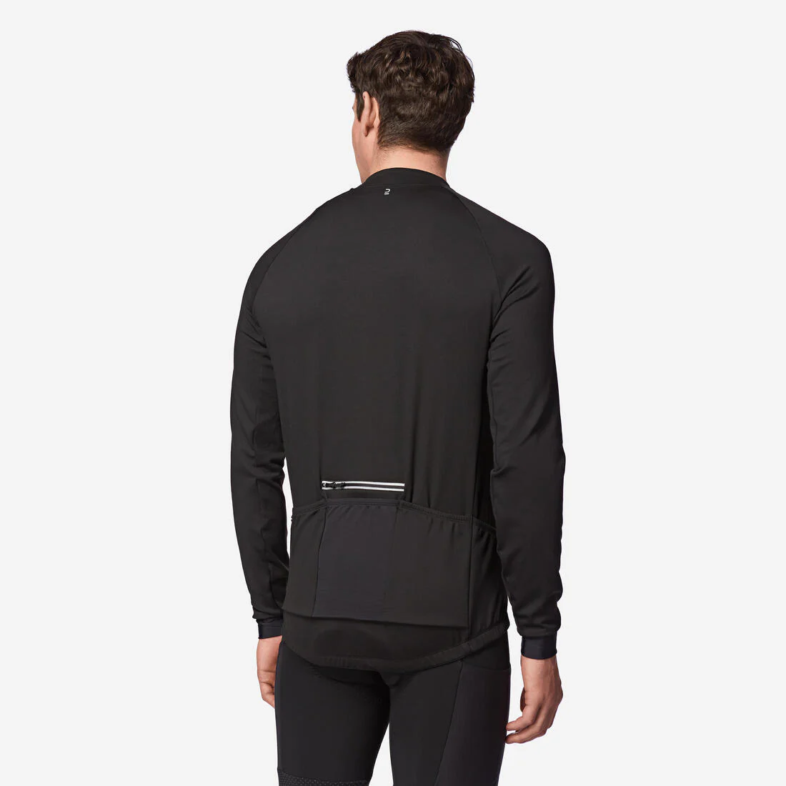 JERSEY CICLISMO EN CARRETERA PARA HOMBRE - MANGA LARGA - ENTRETIEMPO - RC100 NEGRO - Image 2