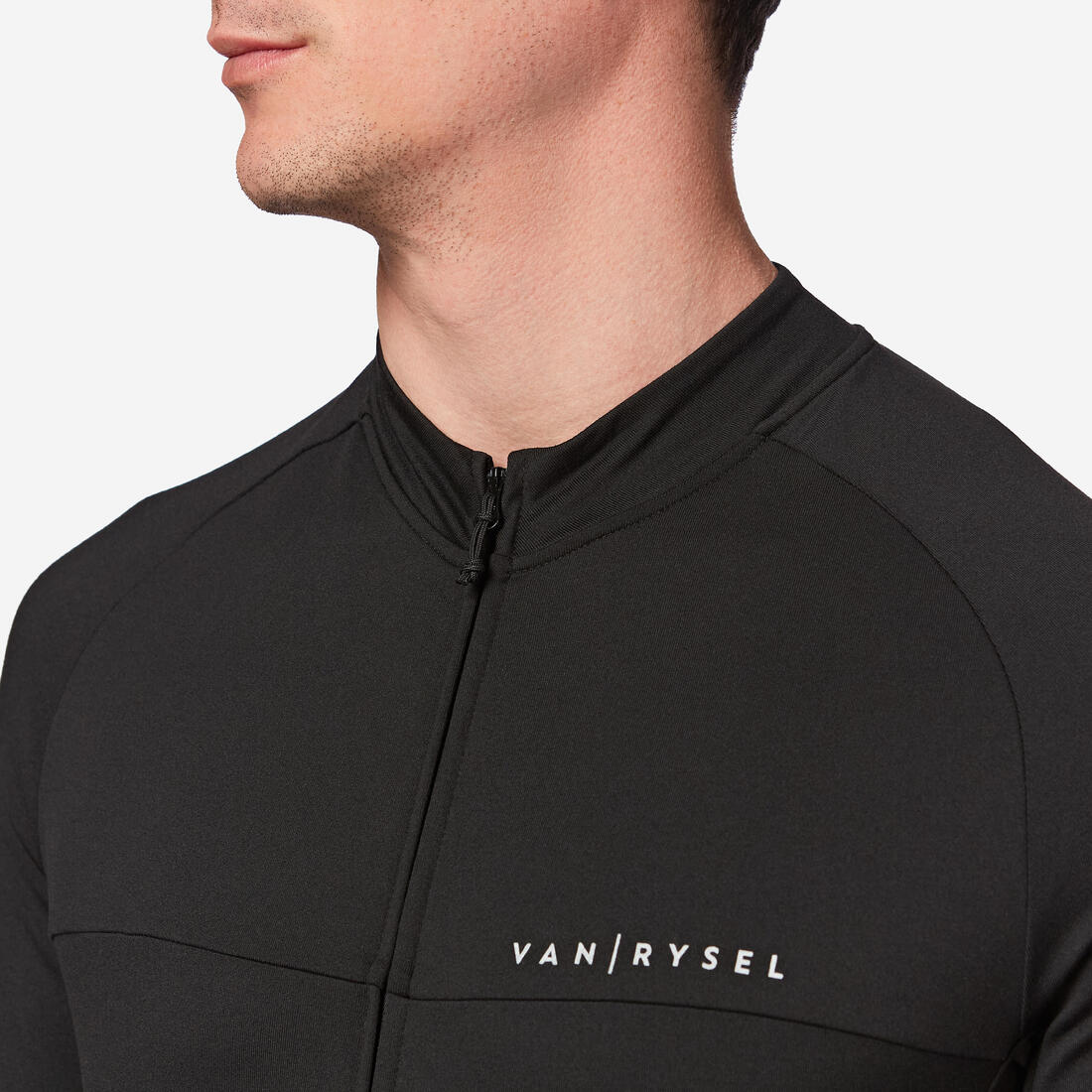 JERSEY CICLISMO EN CARRETERA PARA HOMBRE - MANGA LARGA - ENTRETIEMPO - RC100 NEGRO - Image 4