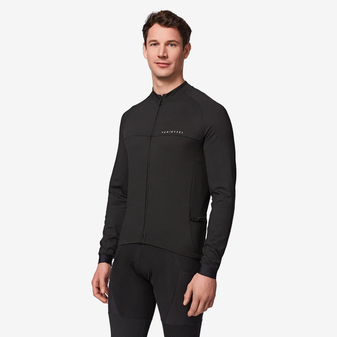 JERSEY CICLISMO EN CARRETERA PARA HOMBRE - MANGA LARGA - ENTRETIEMPO - RC100 NEGRO - Image 6
