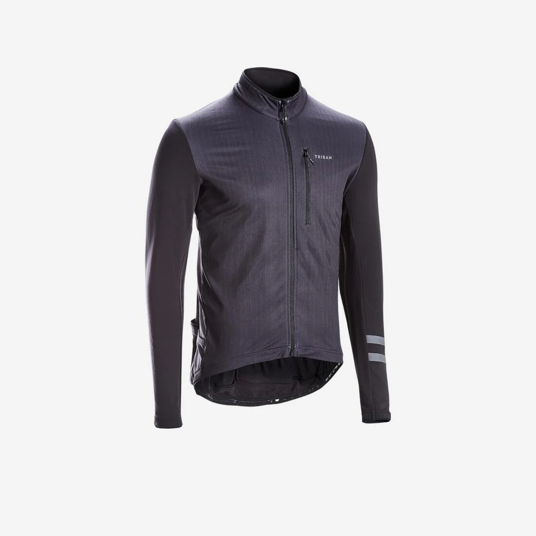 JERSEY CICLISMO EN CARRETERA PARA HOMBRE - MANGA LARGA - ENTRETIEMPO - RC500 - NEGRO