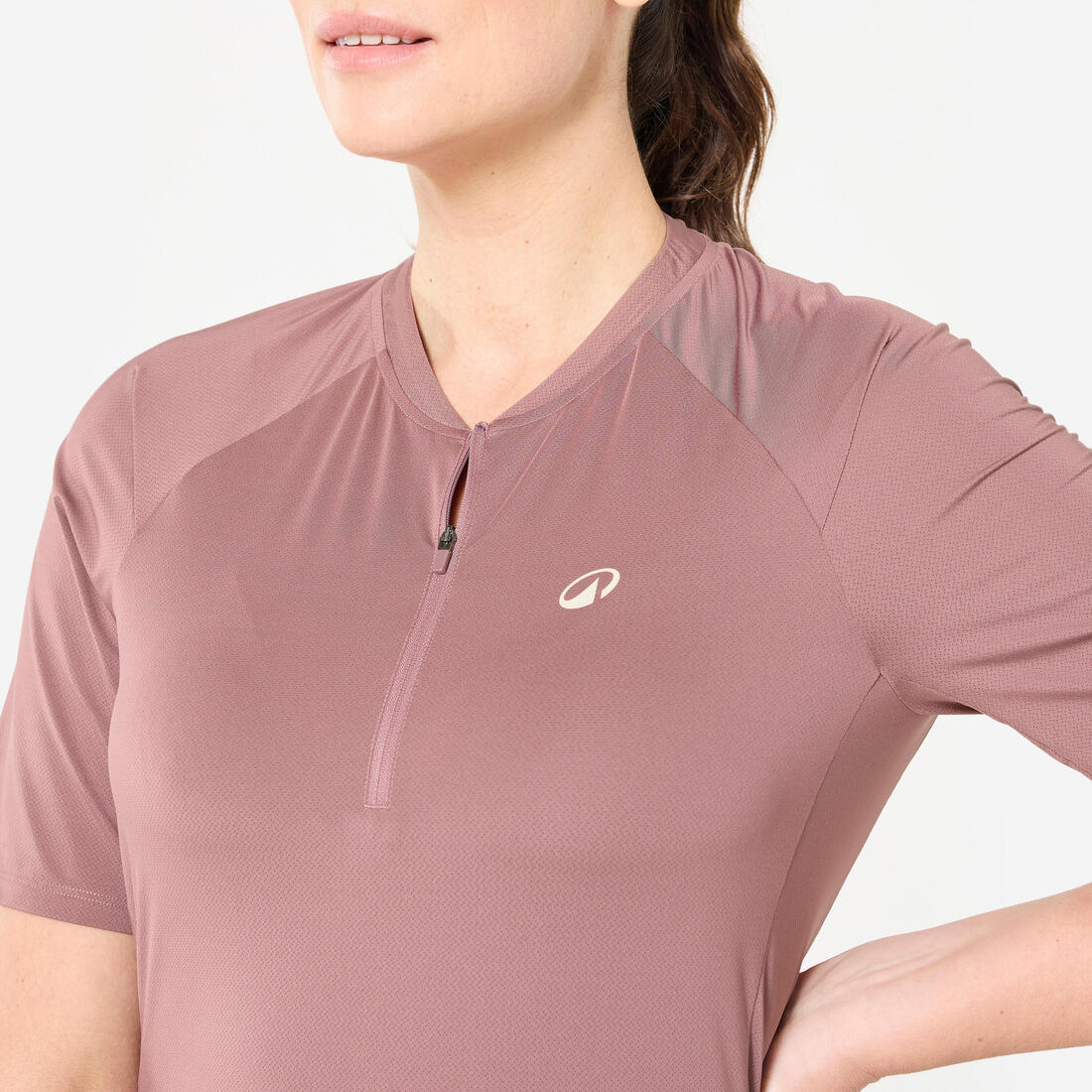 Jersey Ciclismo MTB Expl 500 Mujer Burdeos Manga Corta - Image 11