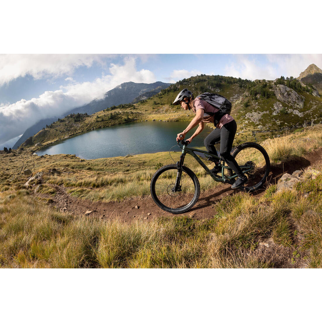 Jersey Ciclismo MTB Expl 500 Mujer Burdeos Manga Corta - Image 27