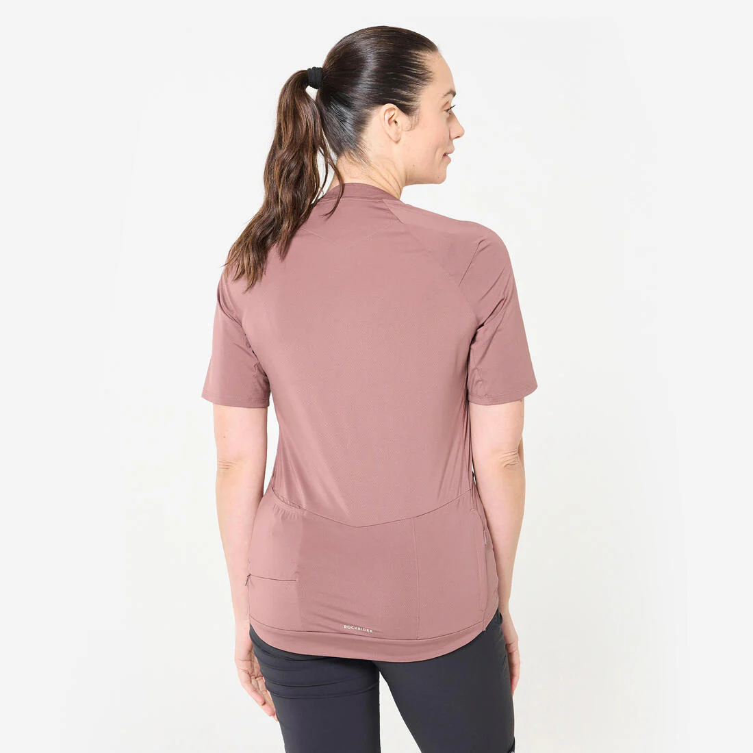 Jersey Ciclismo MTB Expl 500 Mujer Burdeos Manga Corta - Image 7