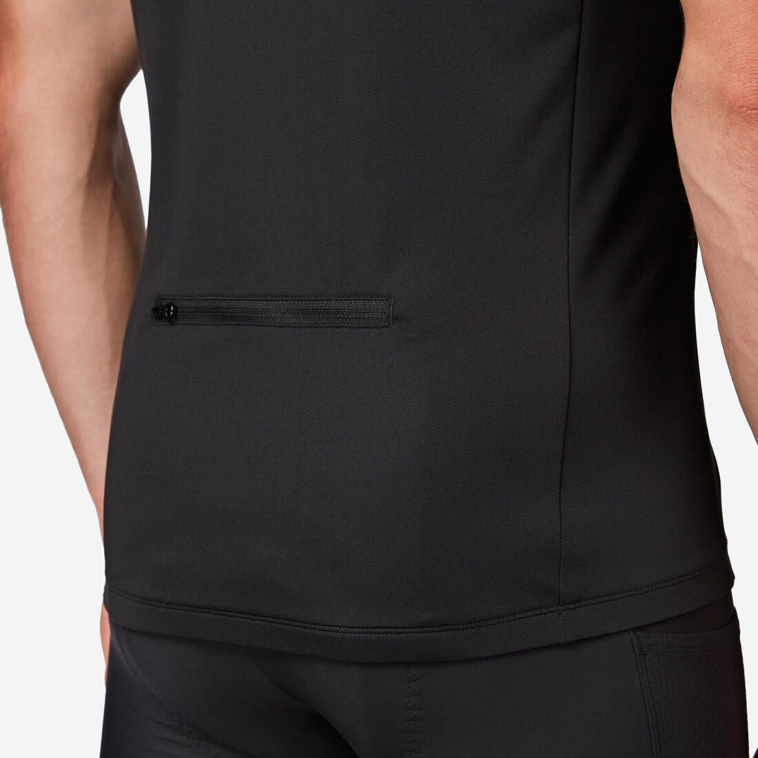 Jersey de Ciclismo Carretera Essential Hombre Negro Manga Corta Verano - Image 3