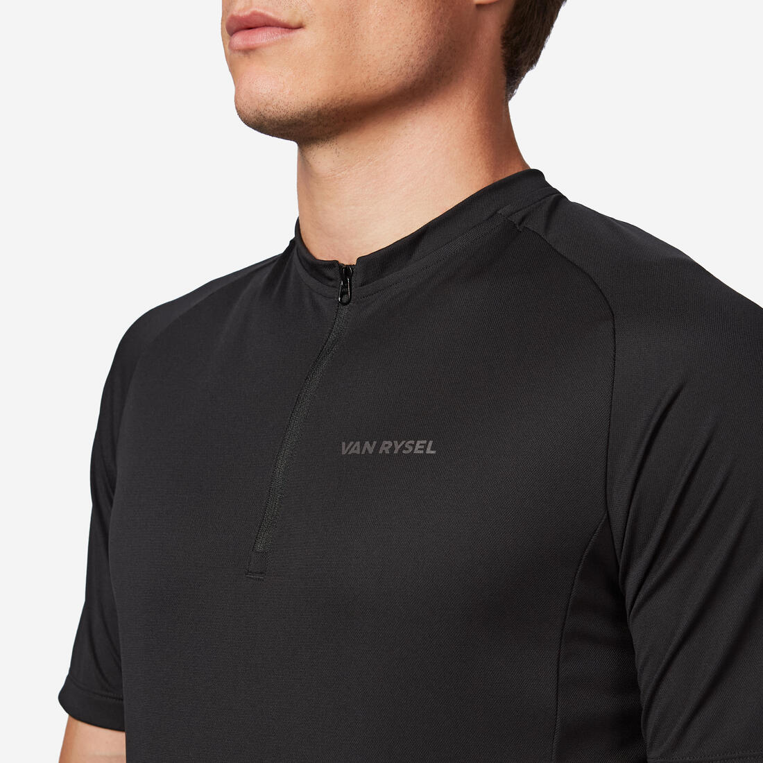 Jersey de Ciclismo Carretera Essential Hombre Negro Manga Corta Verano - Image 4