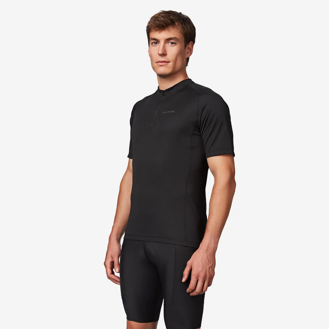 Jersey de Ciclismo Carretera Essential Hombre Negro Manga Corta Verano - Image 6