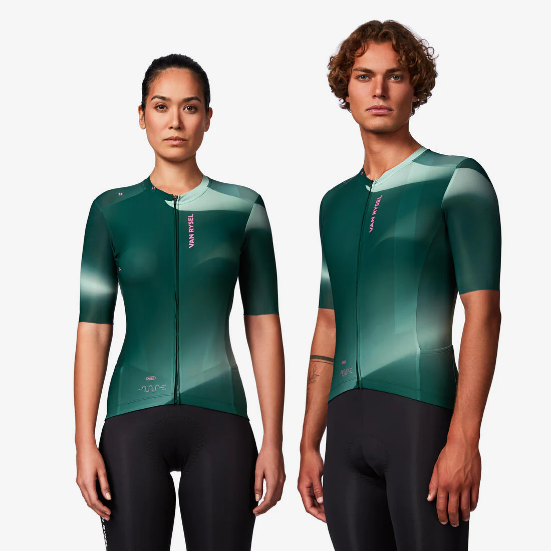 Jersey de ciclismo de carretera de manga corta violeta unisex Racer 2
