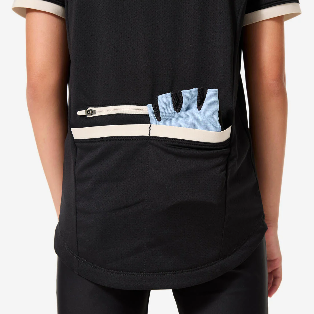 Jersey de ciclismo de manga corta beige para niños de 7 a 11 años 500 - Image 13