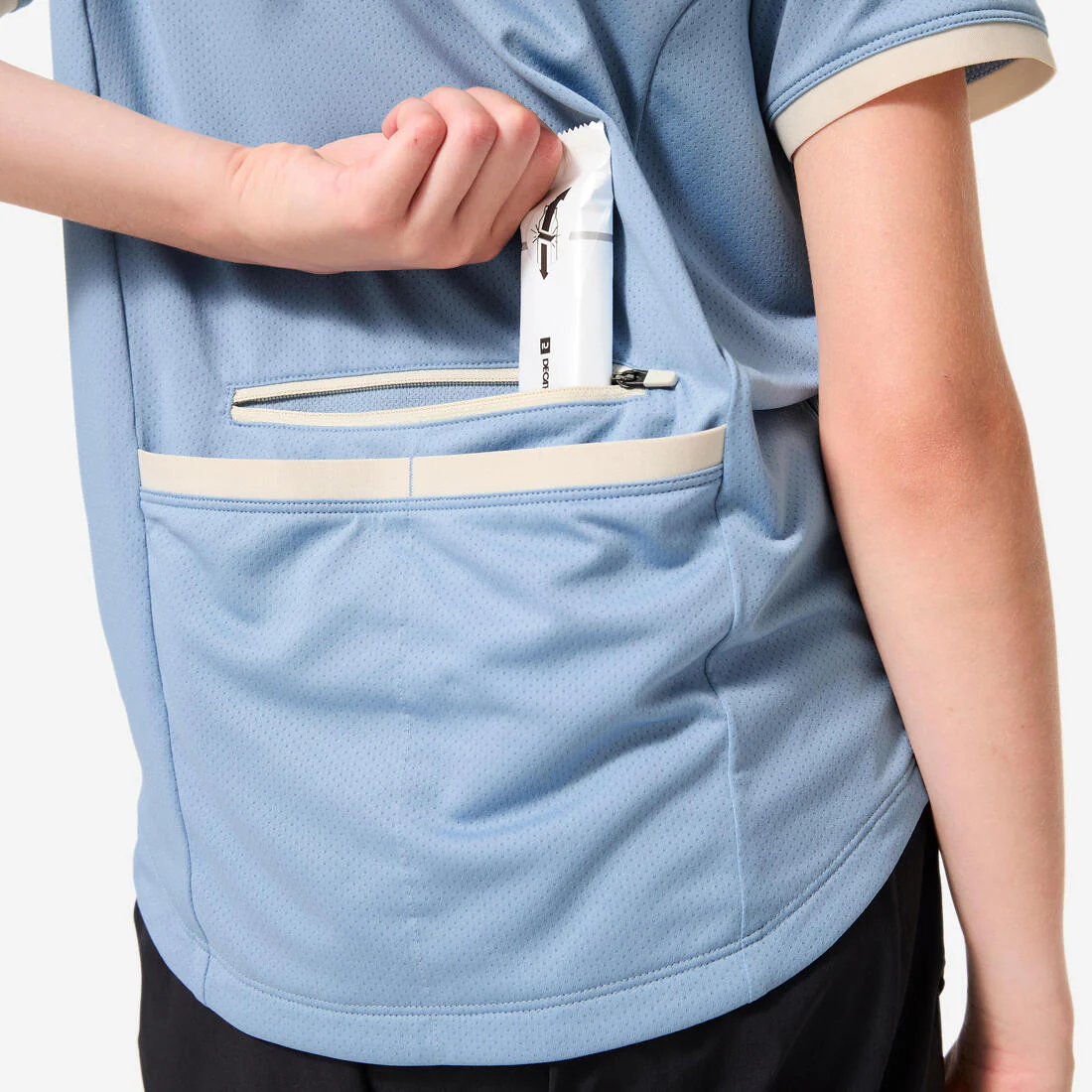 Jersey de ciclismo de manga corta beige para niños de 7 a 11 años 500 - Image 15