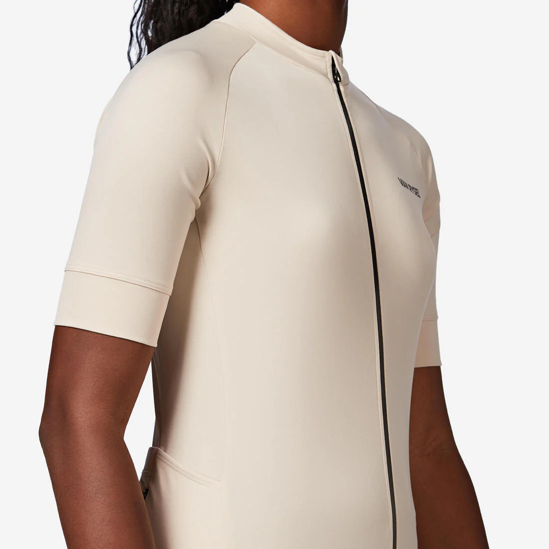 Jersey de ciclismo en carretera de manga corta beige para mujer Discover - Image 6