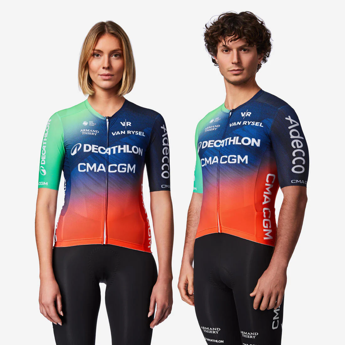Jersey de ciclismo en carretera de manga corta RCR-R Decathlon CMA CGM Réplica