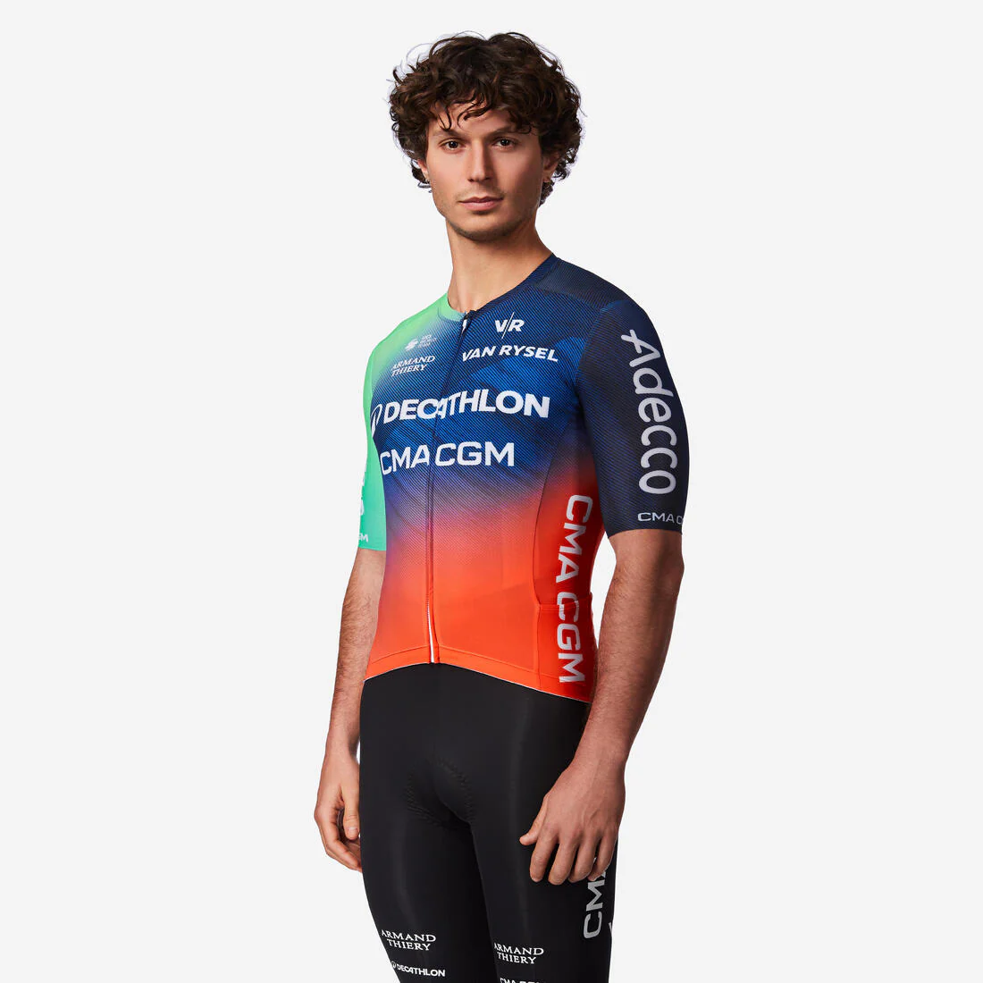 Jersey de ciclismo en carretera de manga corta RCR-R Decathlon CMA CGM Réplica - Image 9