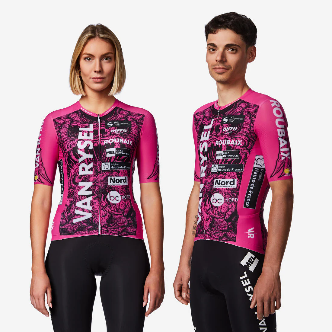 Jersey de ciclismo en carretera de manga corta réplica RCR-R Van Rysel Roubaix