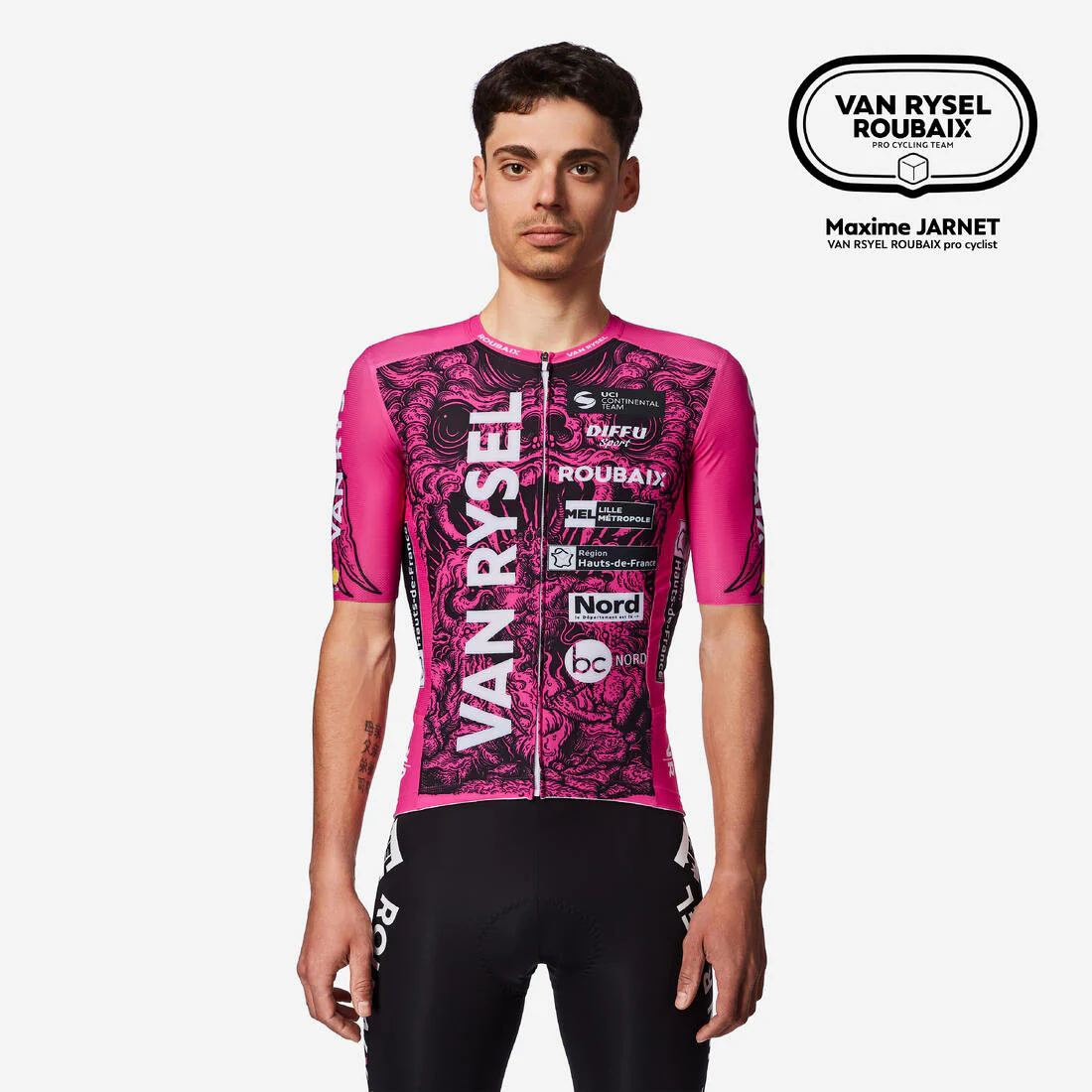 Jersey de ciclismo en carretera de manga corta réplica RCR-R Van Rysel Roubaix - Image 2