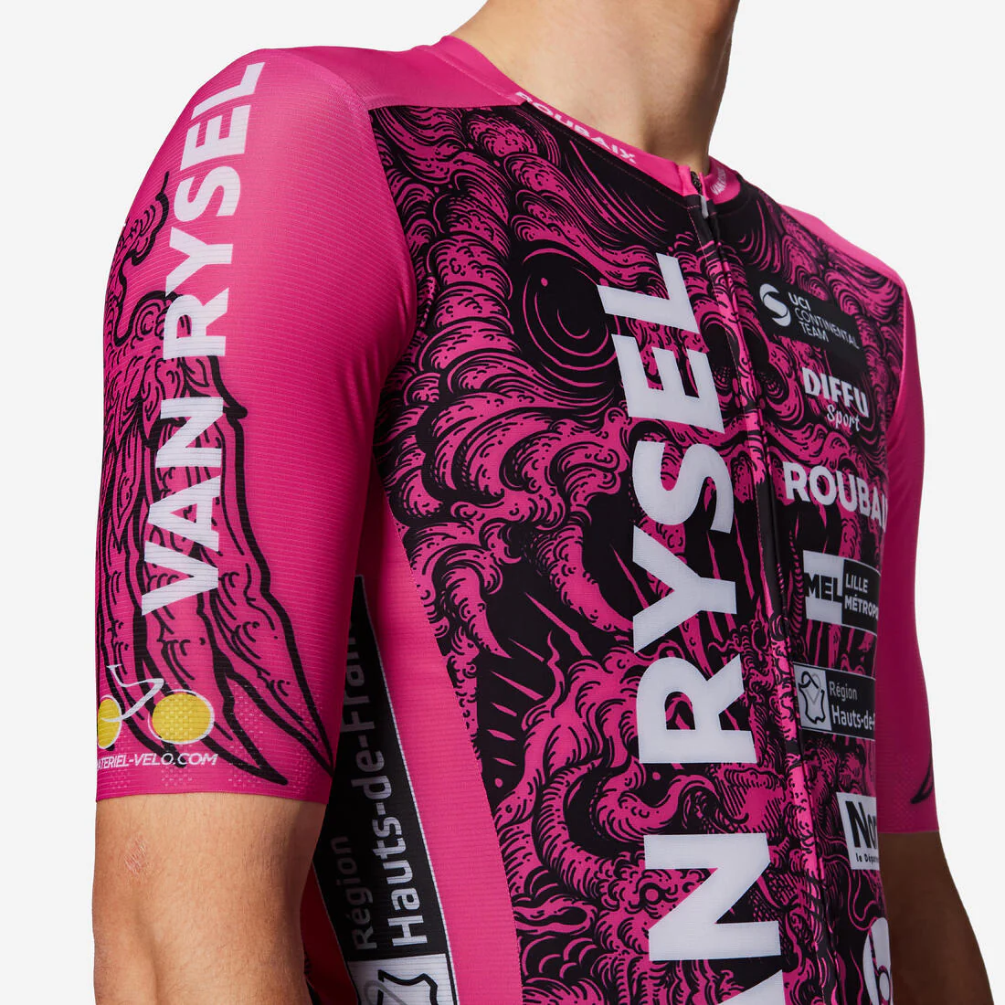 Jersey de ciclismo en carretera de manga corta réplica RCR-R Van Rysel Roubaix - Image 8