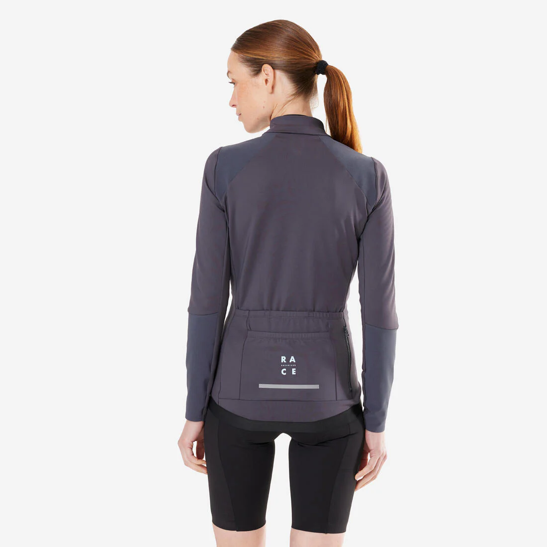 Jersey de ciclismo MTB Cross Country de manga larga para frío gris para mujer - Image 2