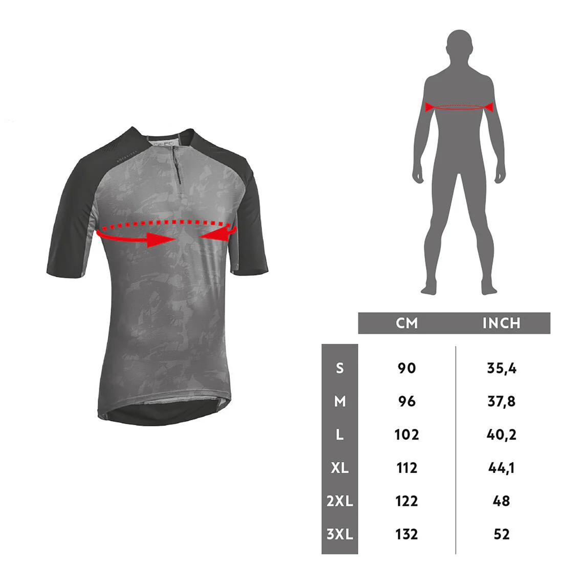 Jersey de Ciclismo MTB Expl 500 Rojo Manga Corta - Image 10