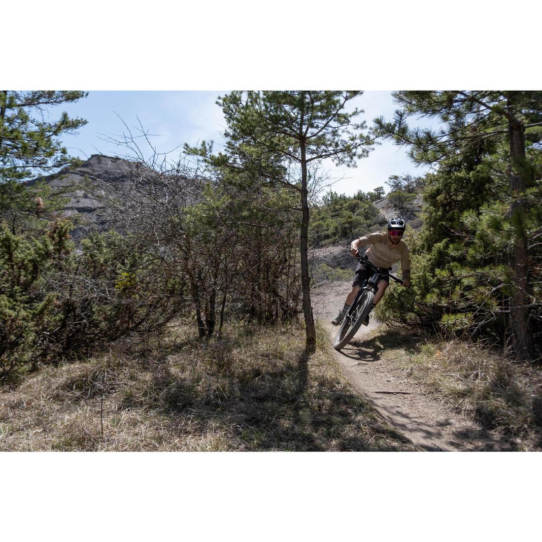 Jersey Manga Corta Bici MTB Feel All Mountain Beige - Image 9