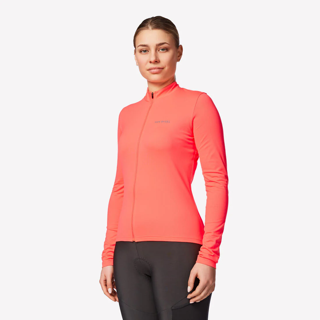 Jersey manga larga ciclismo carretera mujer 100 coral - Image 12