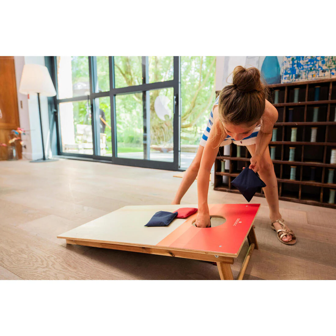 Juego de cornhole compacto listo para jugar - Image 15