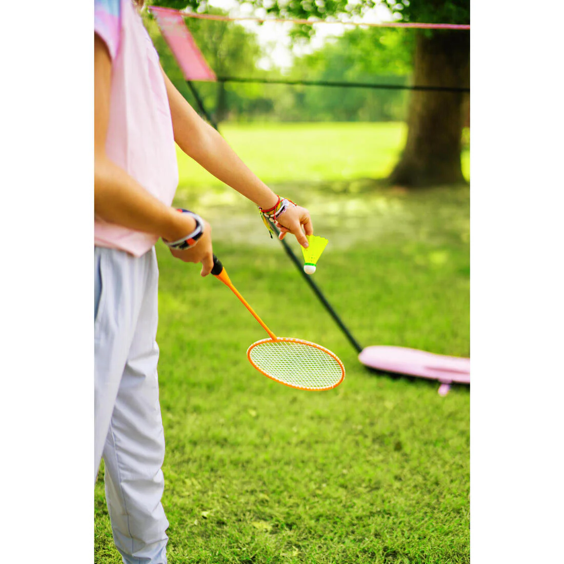 Juego de raquetas de bádminton turquesa y naranja para adultos Discover BR100 - Image 11