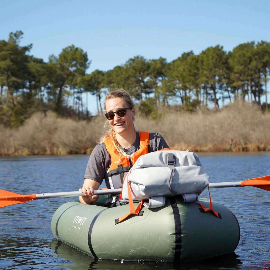 Kayak inflable de río tipo packraft de TPU para 1 persona PR100 - Image 9