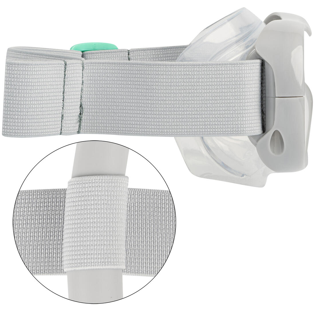 Kit Aletas Máscara Tubo Snorkel SNK 500 Niños Azul Gris Menta Pastel - Image 4