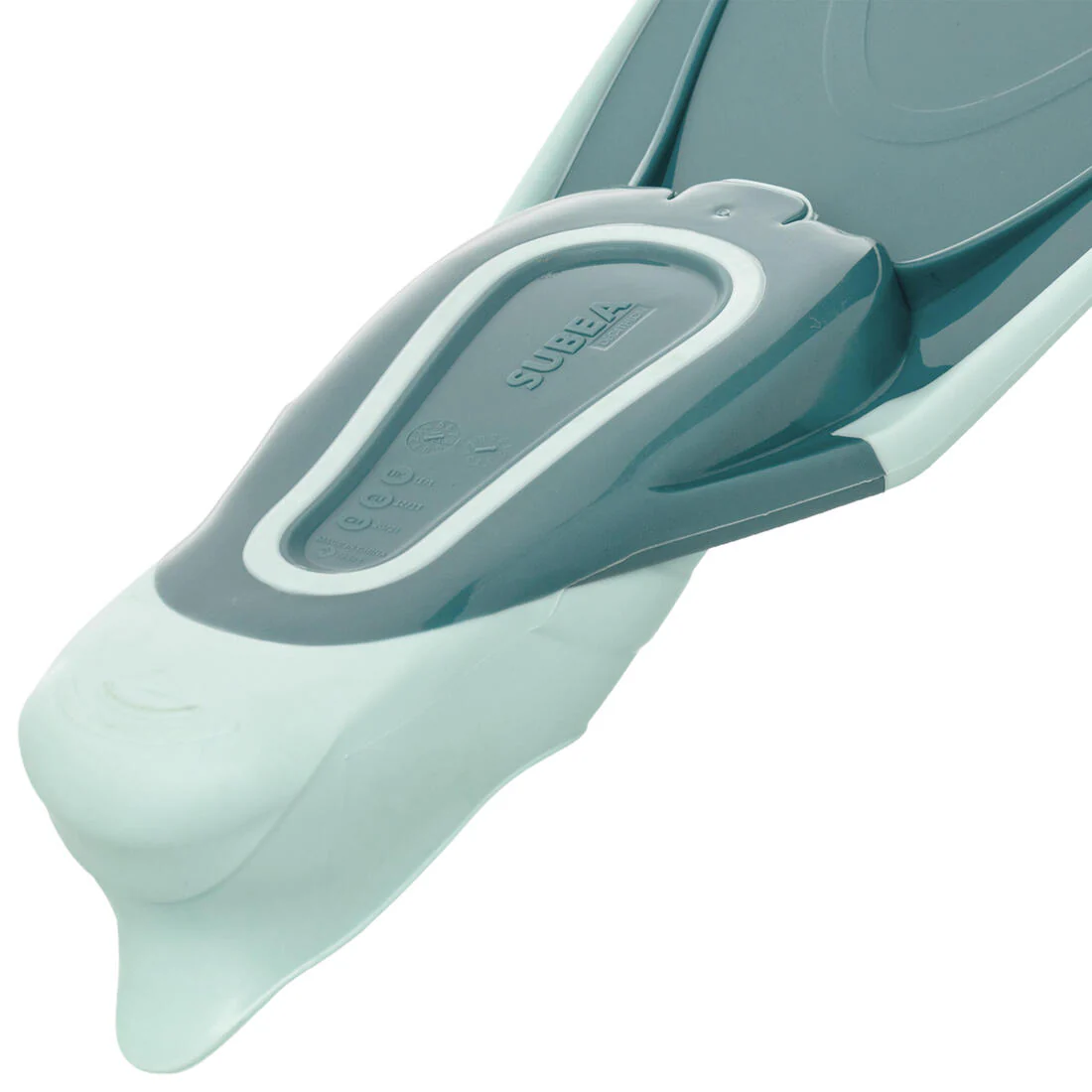 Kit Aletas Máscara Tubo Snorkel SNK 500 Niños Azul Gris Menta Pastel - Image 9