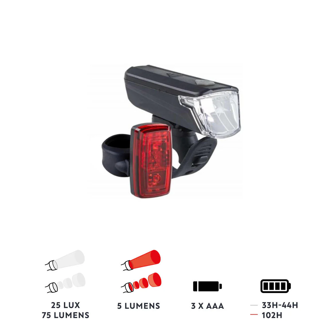 KIT ALUMBRADO BICICLETA LED ST 110 DELANTERO / TRASERO CON PILAS - Image 4