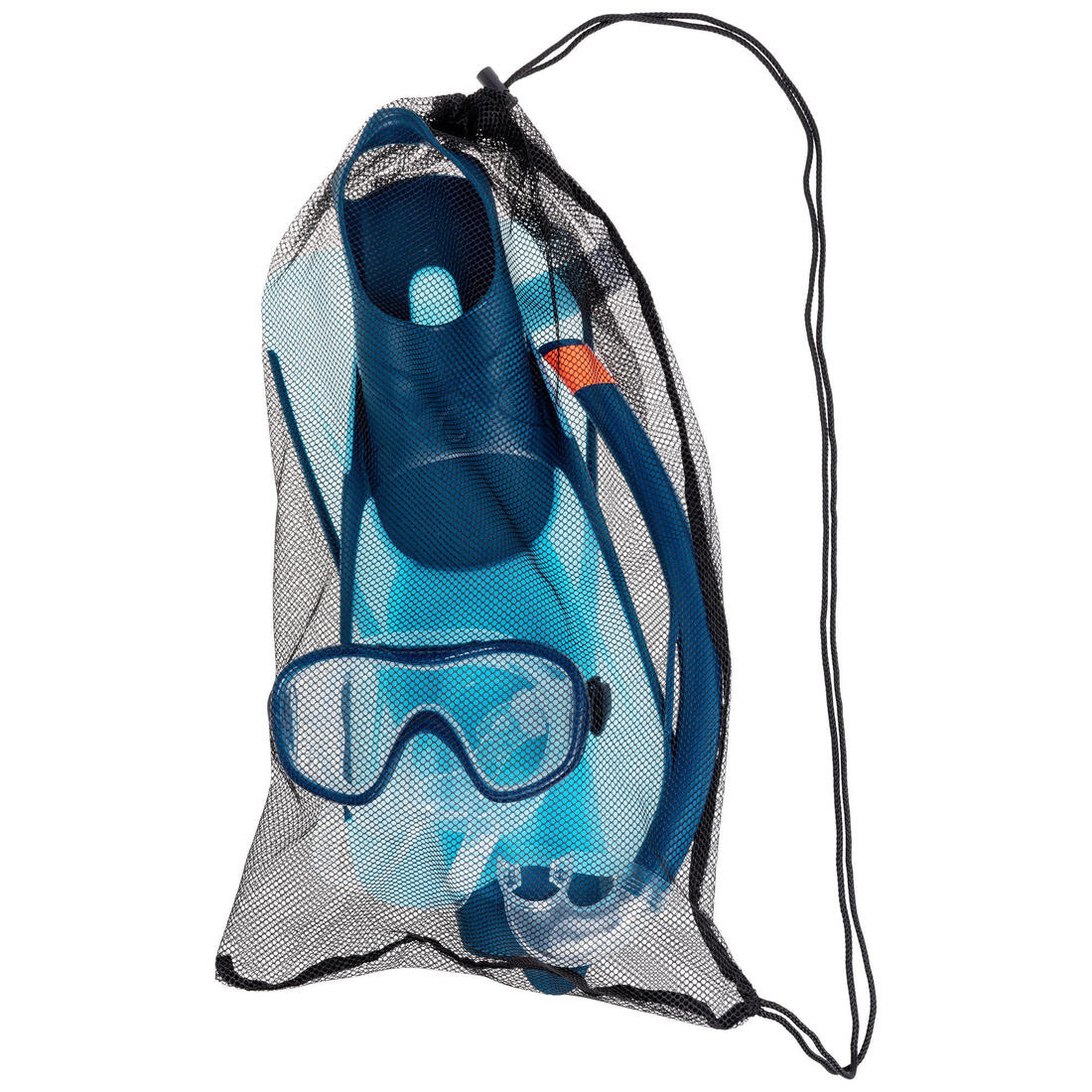 Kit de buceo con aletas, máscara y tubo azul para adulto Snorkel SNK 500 - Image 14