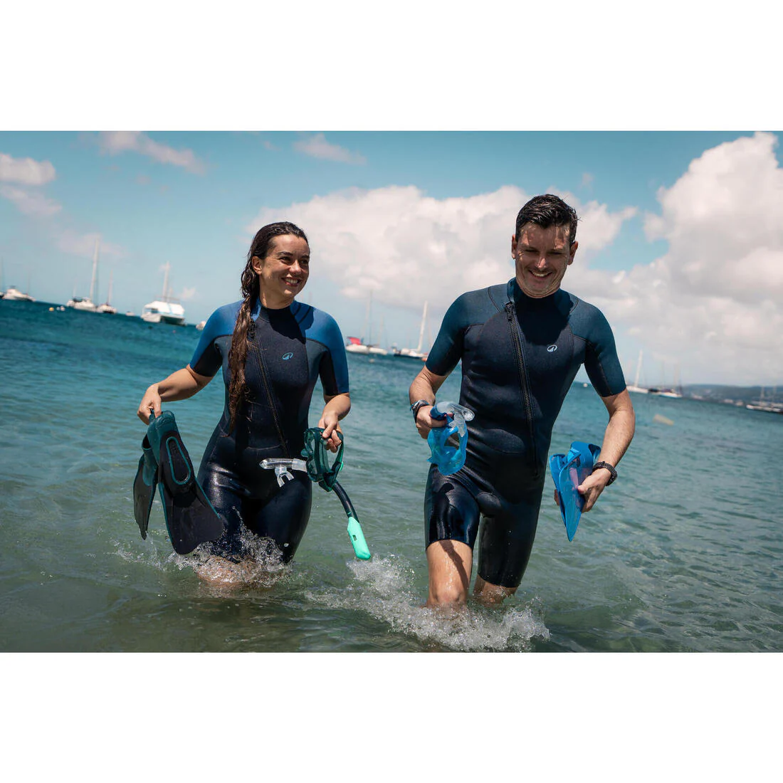 Kit de buceo con máscara y tubo de snorkel con válvula para adulto 100 - Image 21