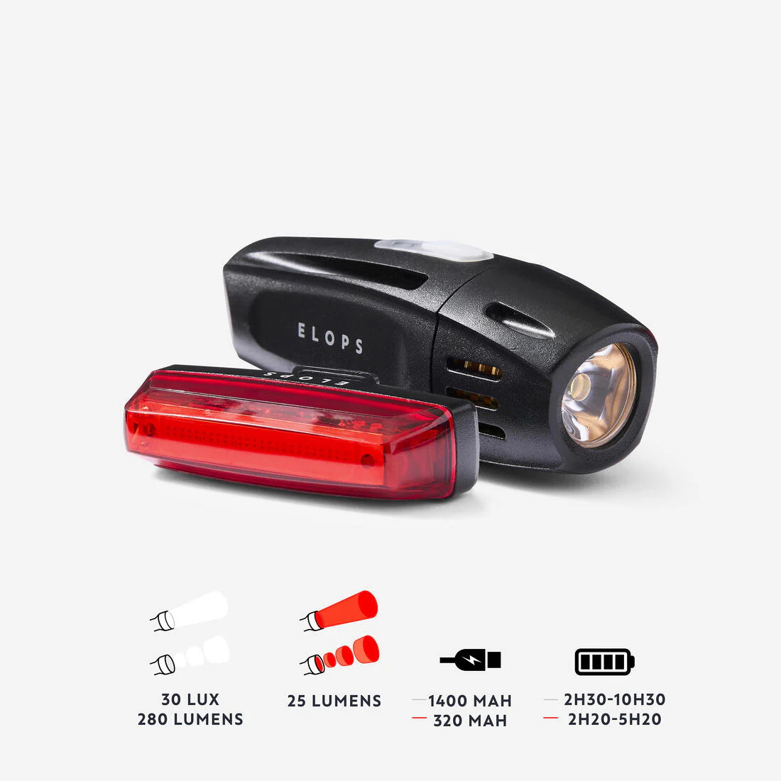 Kit de luces delantera y trasera con USB de bici ST 920 - Image 6