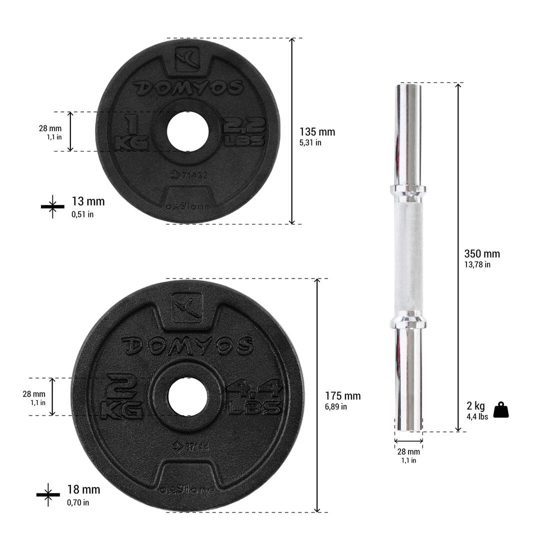 Kit de mancuernas de musculación de 10 kg - Image 4