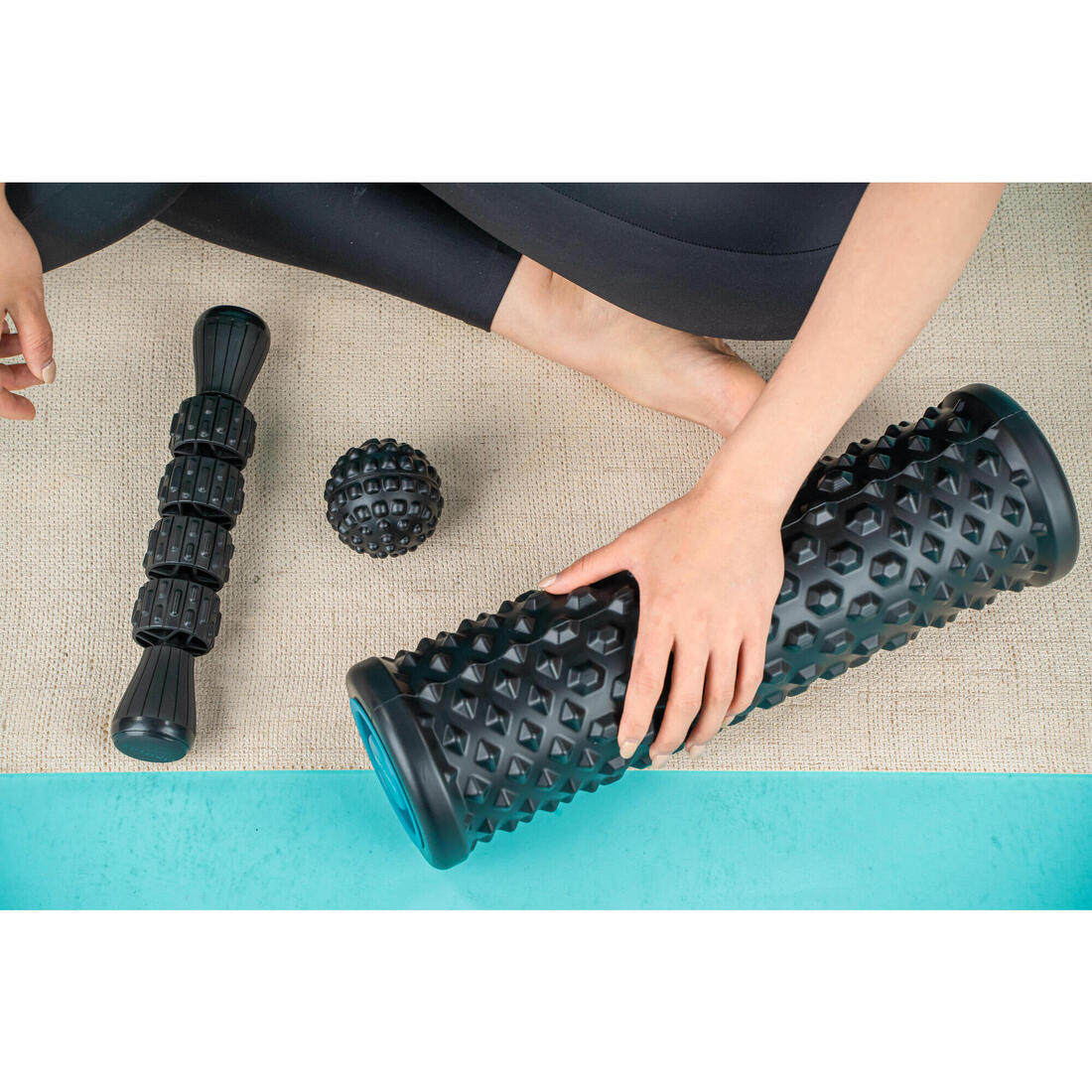 Kit de masaje: rodillo, pelota y bastón de masaje - Image 11