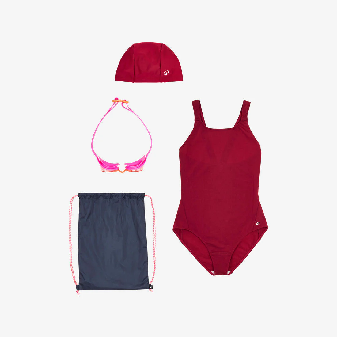 Kit de natación morado para niña 100