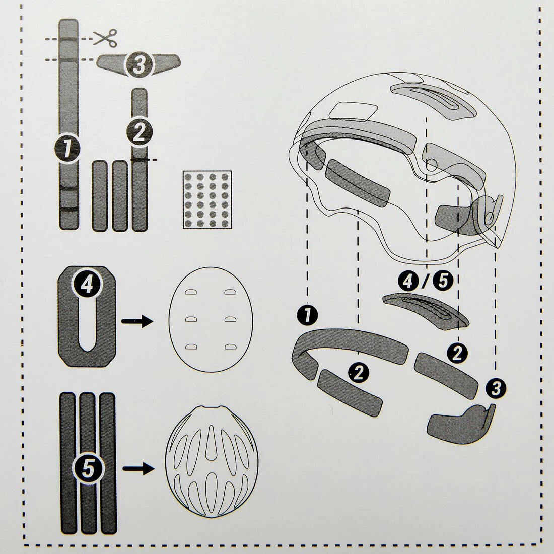 Kit de repuestos de espumas de casco Oxelo - Image 5