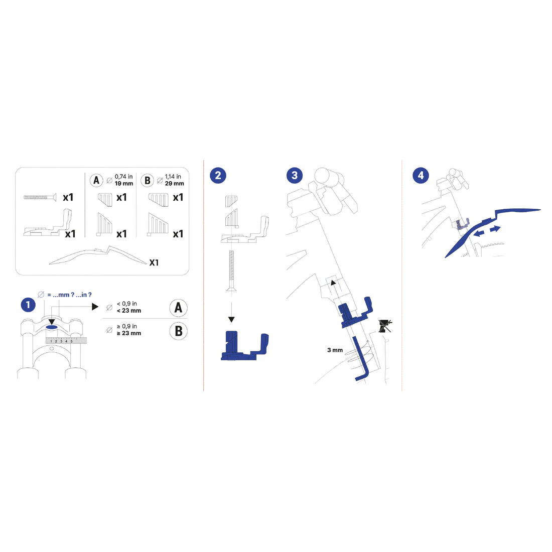 Kit de salpicaderas para MTB de 26", 27.5" y 29" rígidas delantera y trasera V3 - Image 6