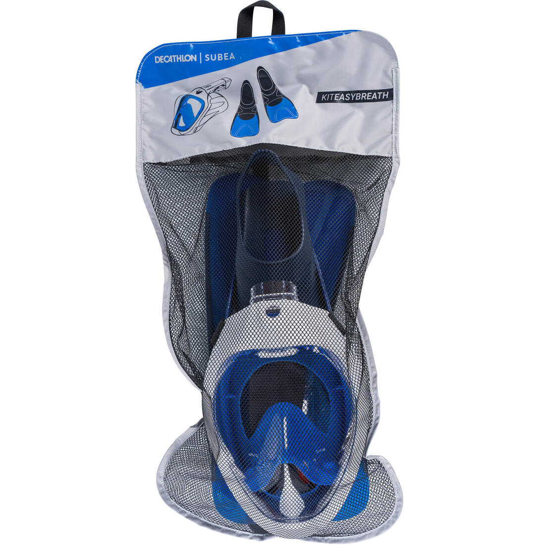 Kit Snorkel Máscara Easybreath 500 + Aletas Adulto Azul - Image 18
