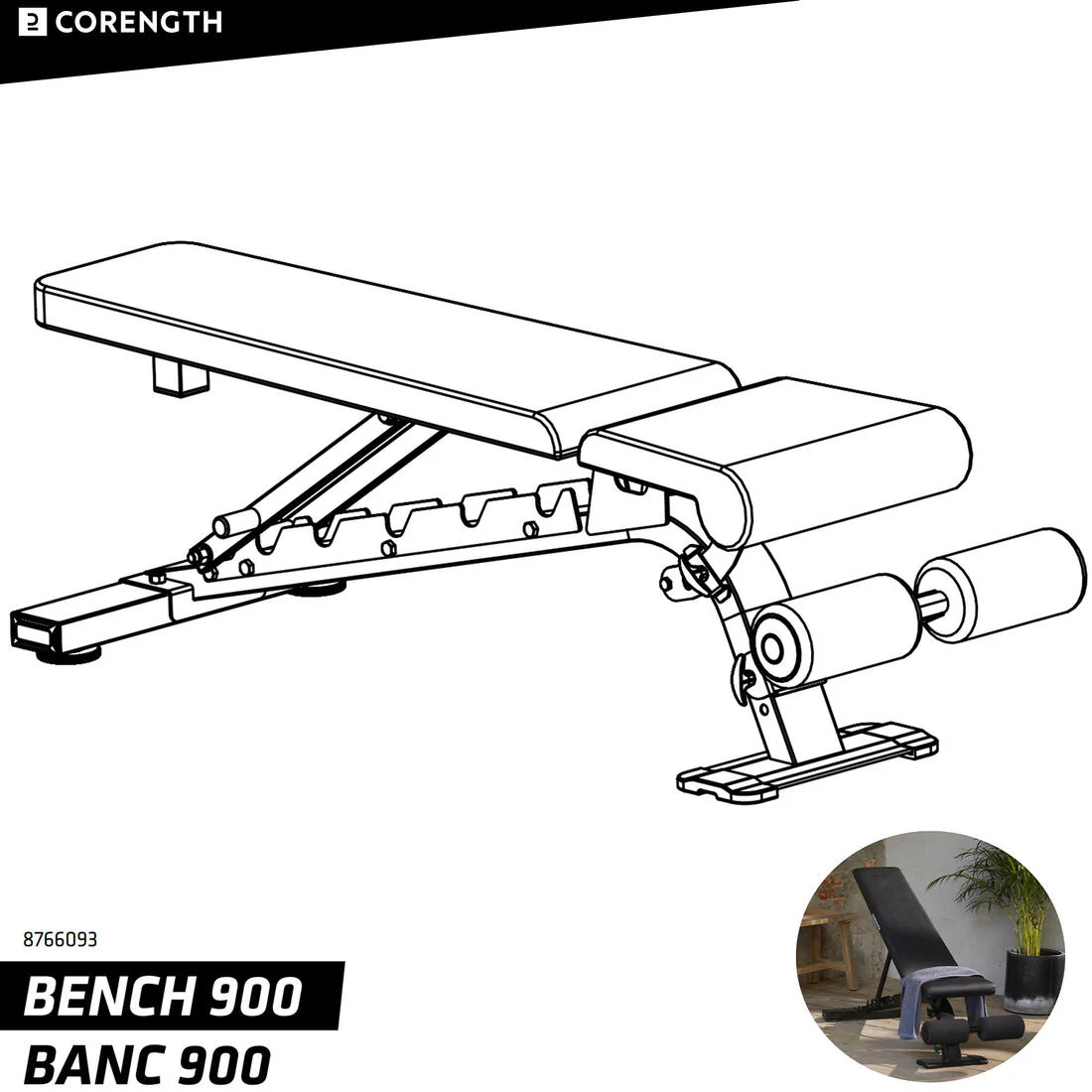 Kit de tornillos y espaciadores para banco de musculación 900 - Image 4