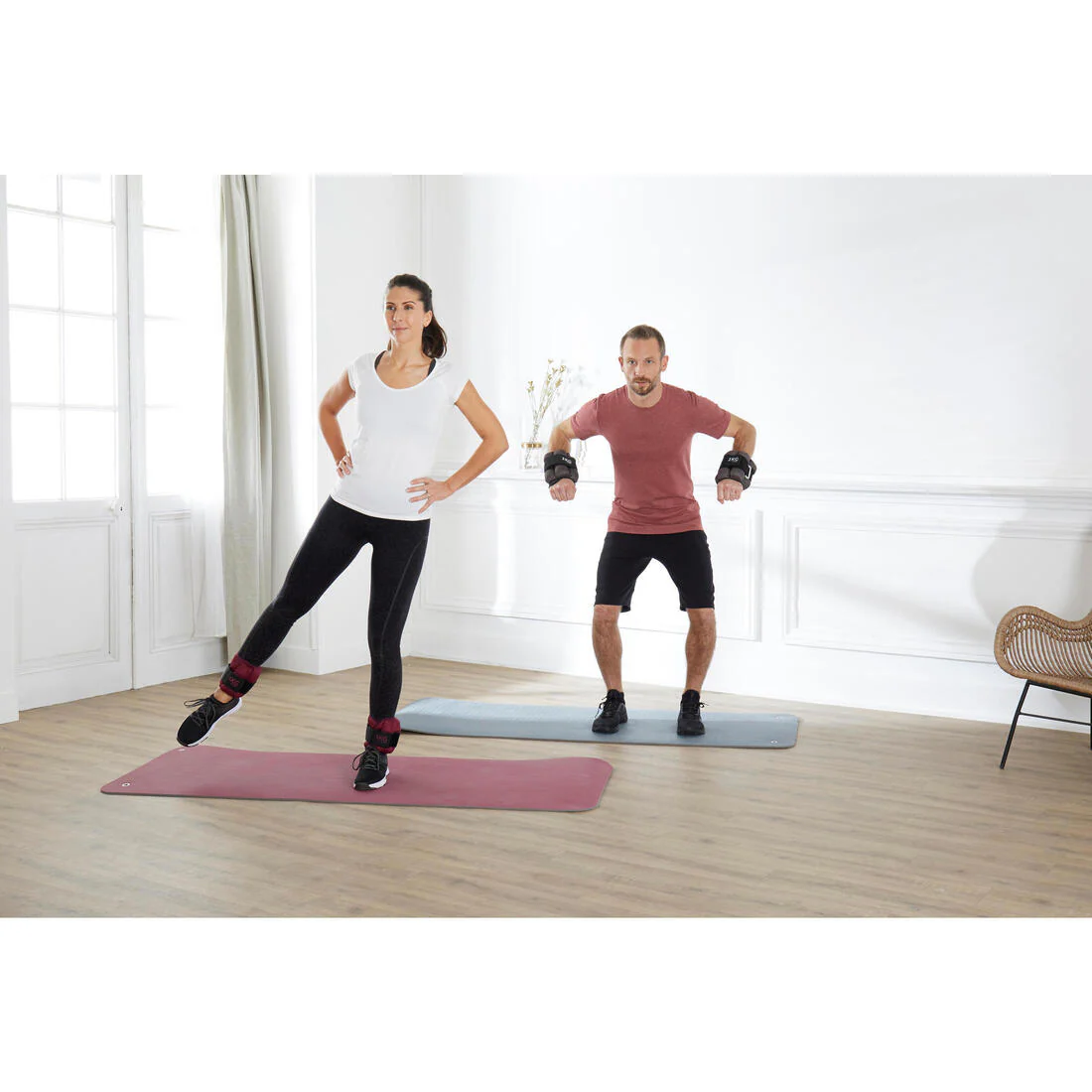 Lastres de pilates para tobillos y muñecas modulables de 2 kg grises (2) - Image 7