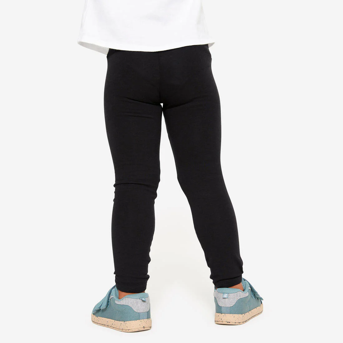 Leggings básicos de algodón negros para niños - Image 3