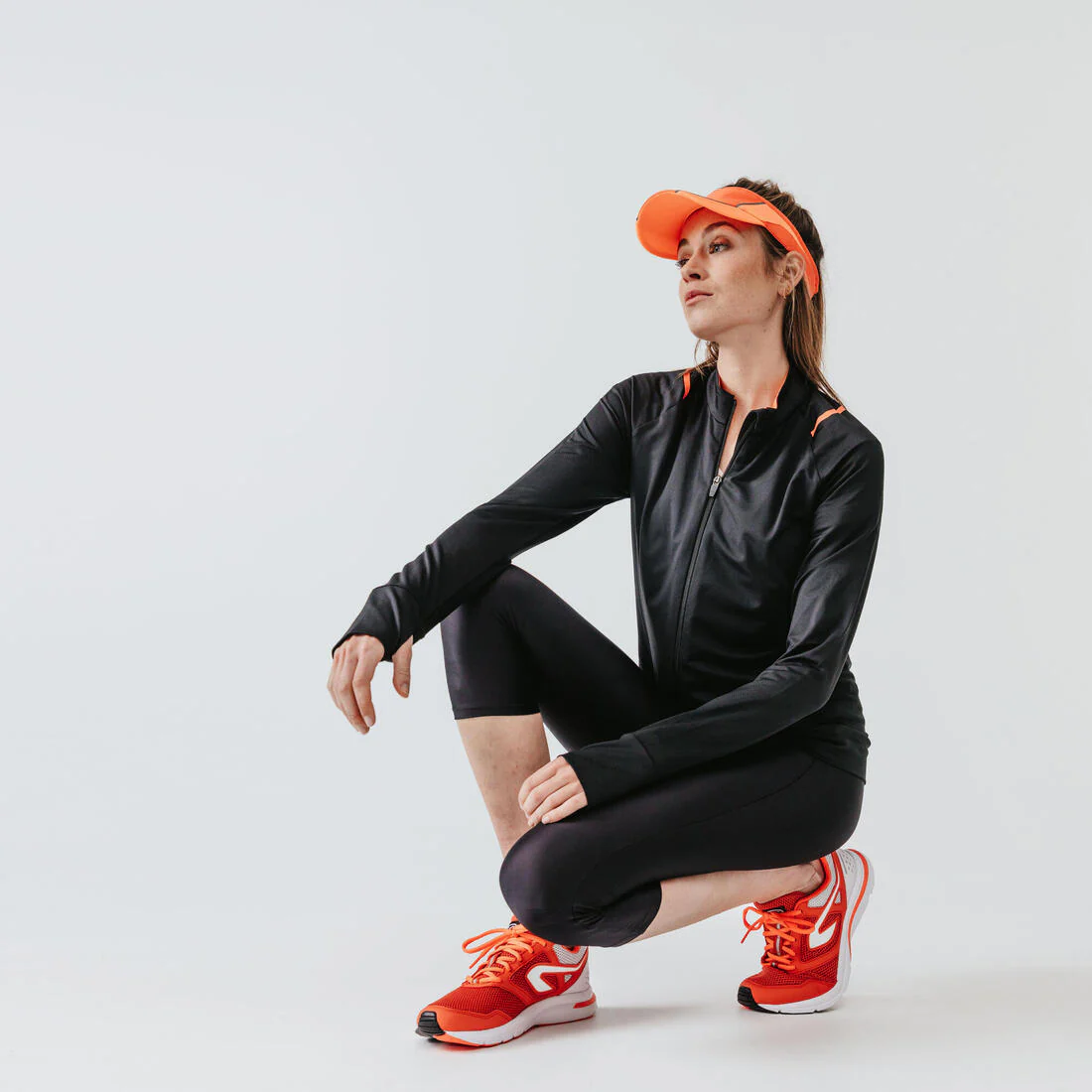 Leggings capri de running negros para mujer Kiprun RUN 100 - Image 5