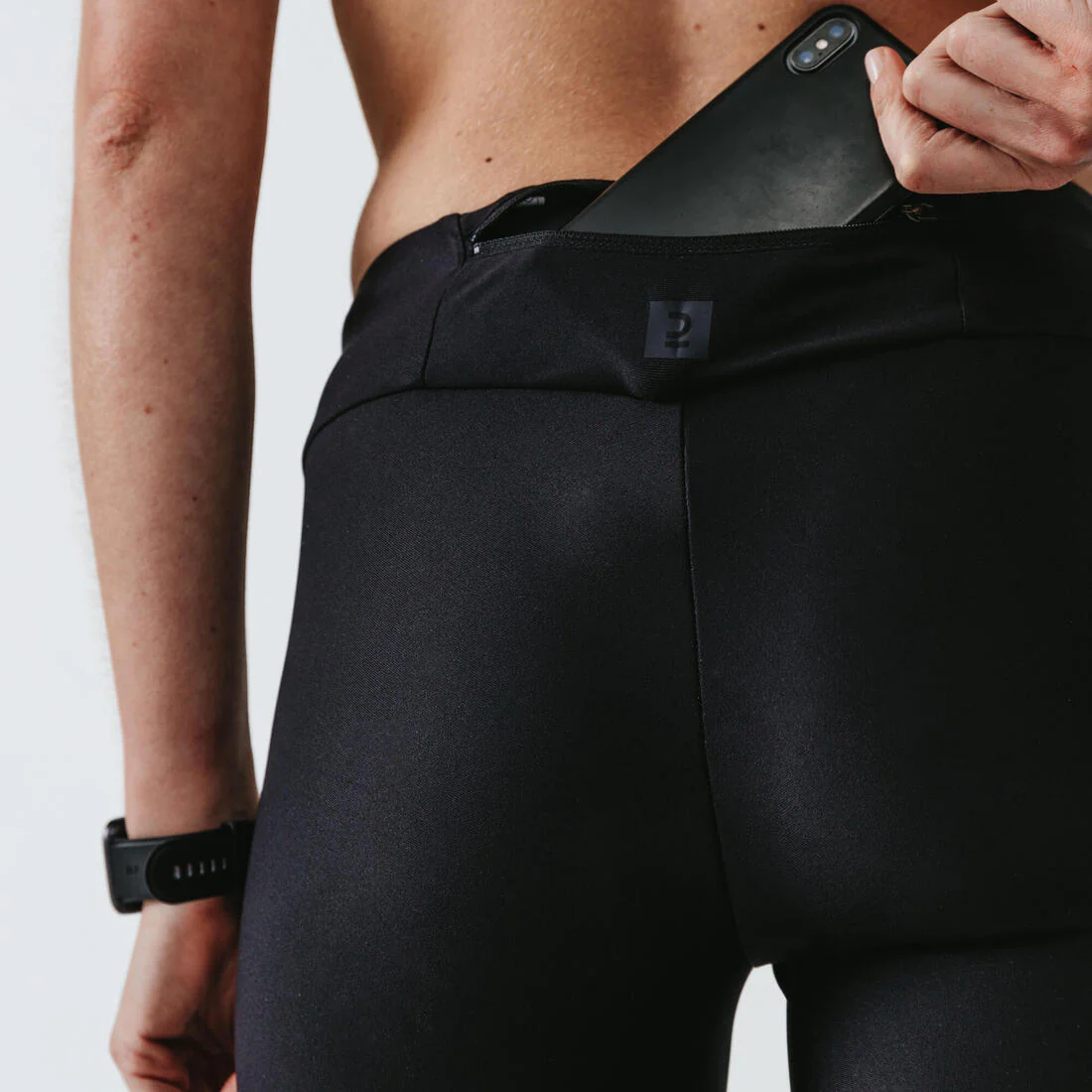 Leggings capri de running negros para mujer Kiprun RUN 100 - Image 8